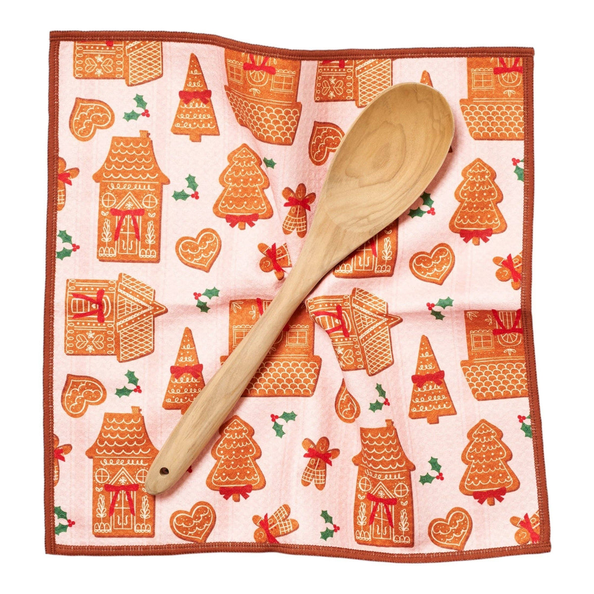 Once Again Home Co. - Mighty Mini Towel (Set of 3) Reversible - Mable Tan Christmas Cookies