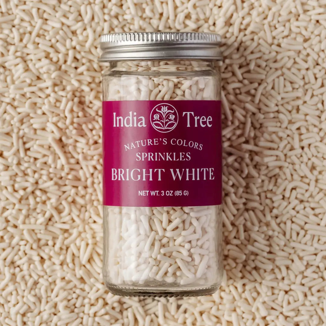 Bright White Sprinkles, 3 oz- India Tree