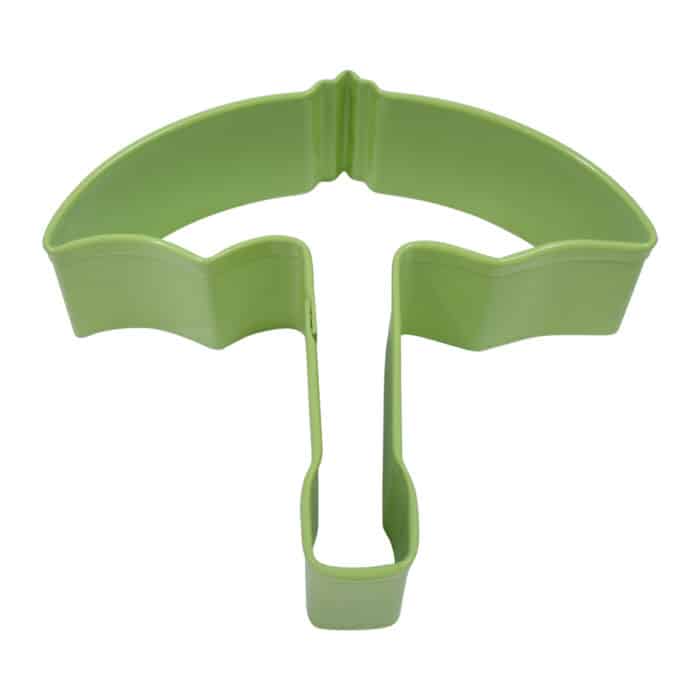 Umbrella Cookie Cutter, Mint Green Polyresin, 3"- R&M
