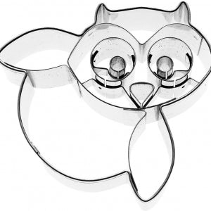 Small Owl with Embossed Details Cookie Cutter, 2"