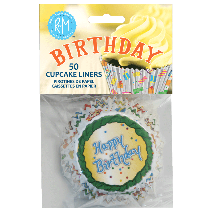 Cupcake Liners Birthday /50 - R&M International