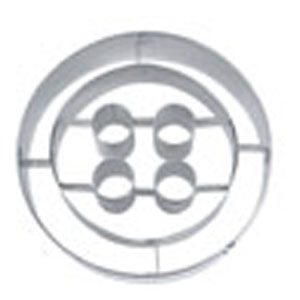 Button 4 Large Holes with Embossed Details, 2.5"- Stadter