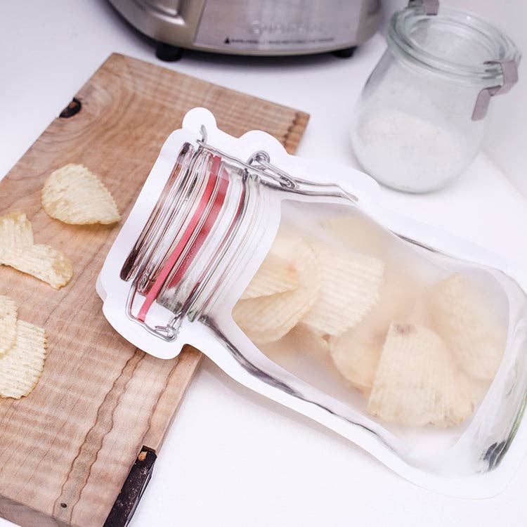 Medium Zipper Mason Jar Bag