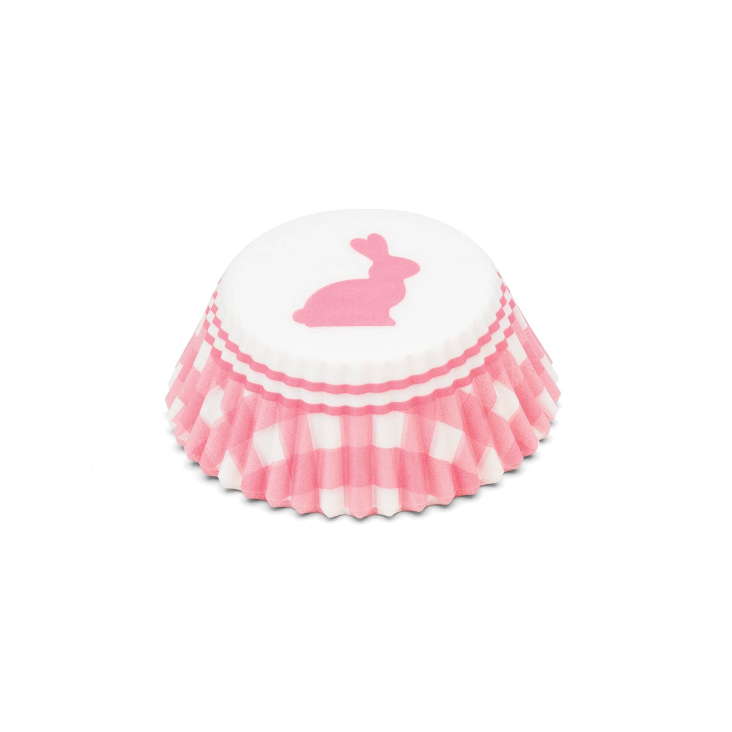 Pink Gingham Bunny Cupcake Liners, Set of 50, 3" - Fox Run