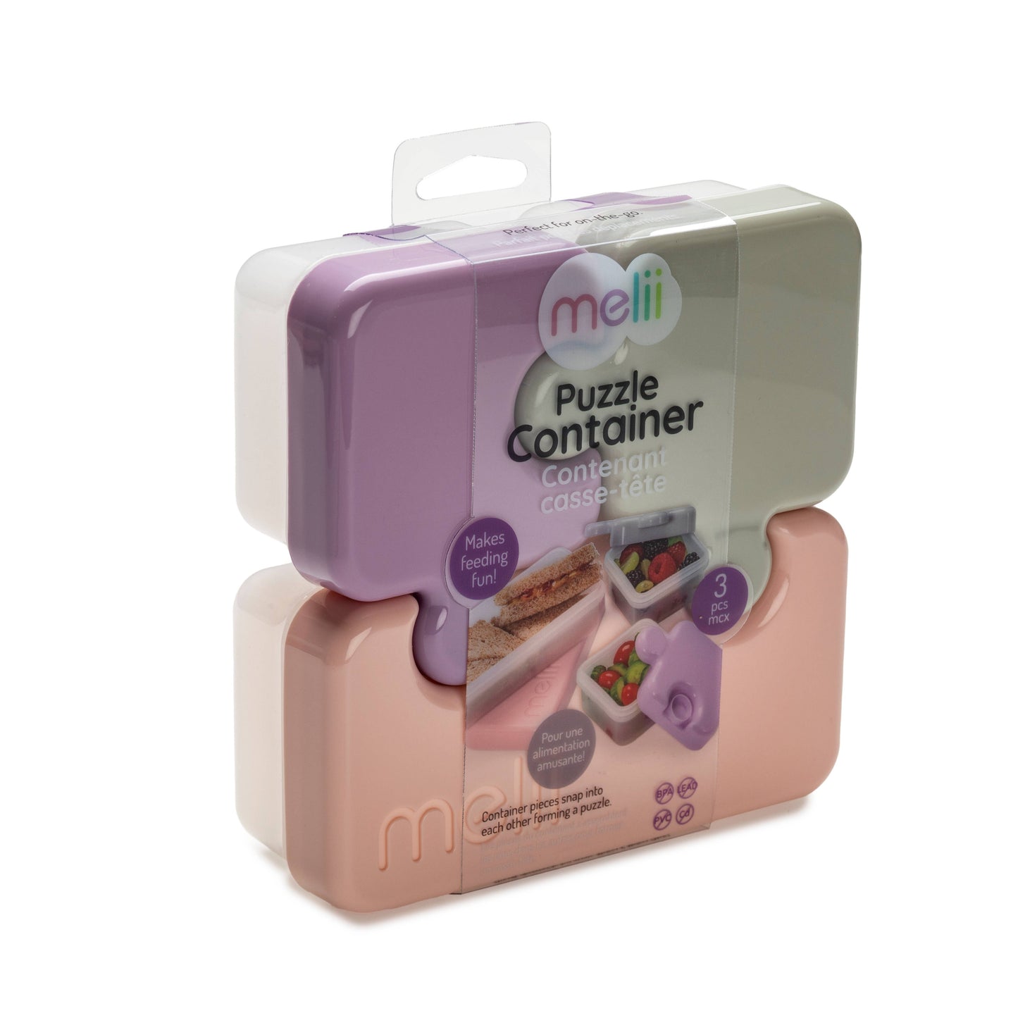 melii Puzzle Bento Box Food Storage Container for Kids, BPA-Free