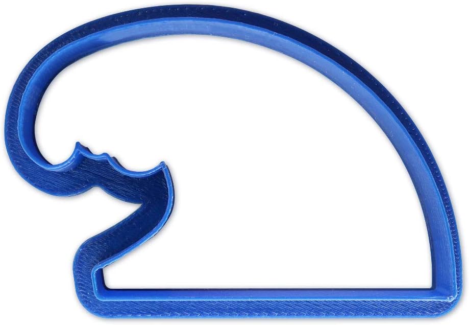 Blue Wave Cookie Cutter, 3D printed/ plastic, 2.5"