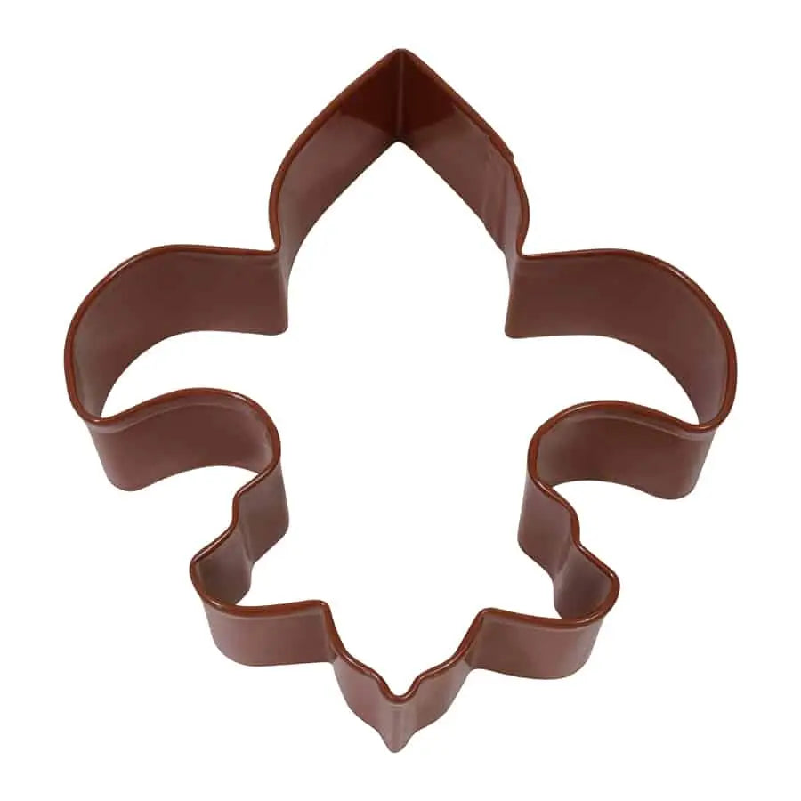 Fleur De Lis, Brown Polyresin, 4.5"- R&M