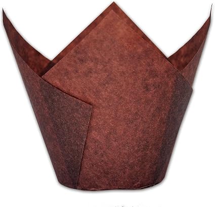 25 Jumbo Tulip Liners, Brown- 25 count