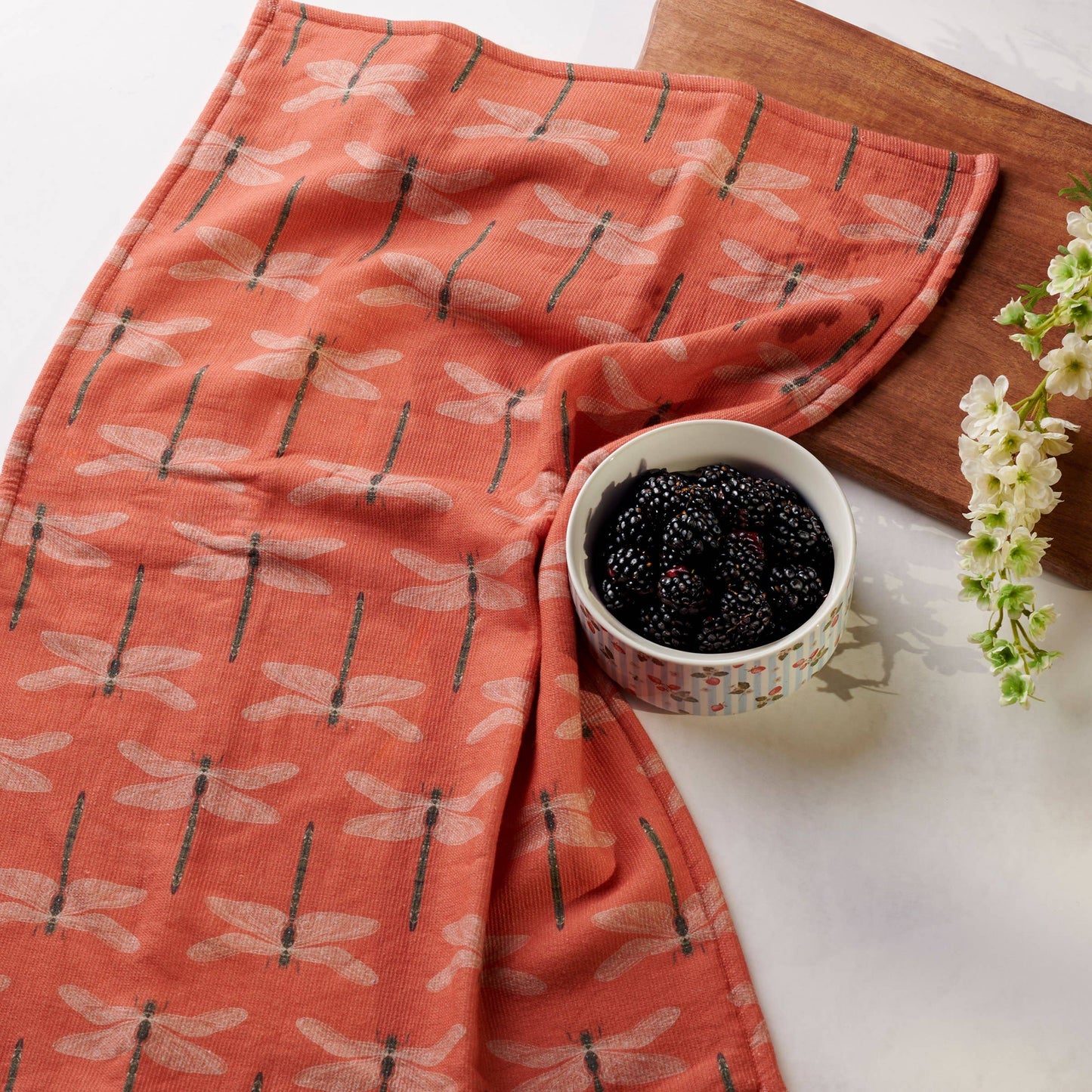 Dragonfly Kitchen Towel- Primitives by Kathy