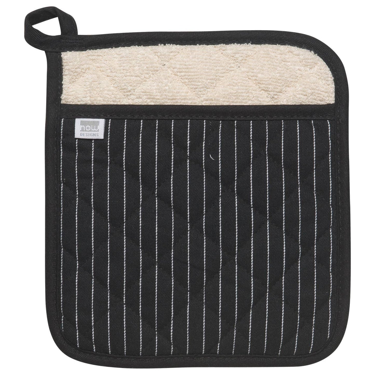 Superior Black Pinstripe Potholder - Now Designs by Danica