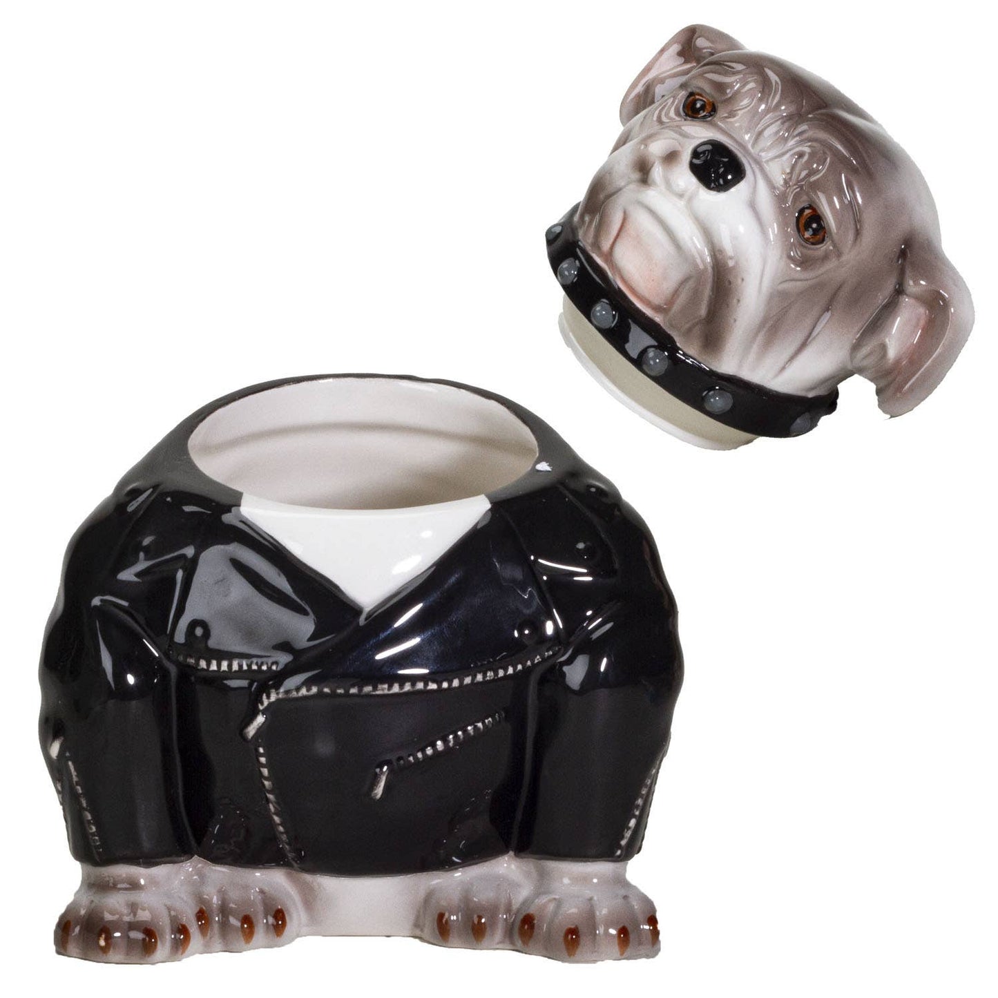 Biker Bulldog Cookie Jar - Pacific Trading