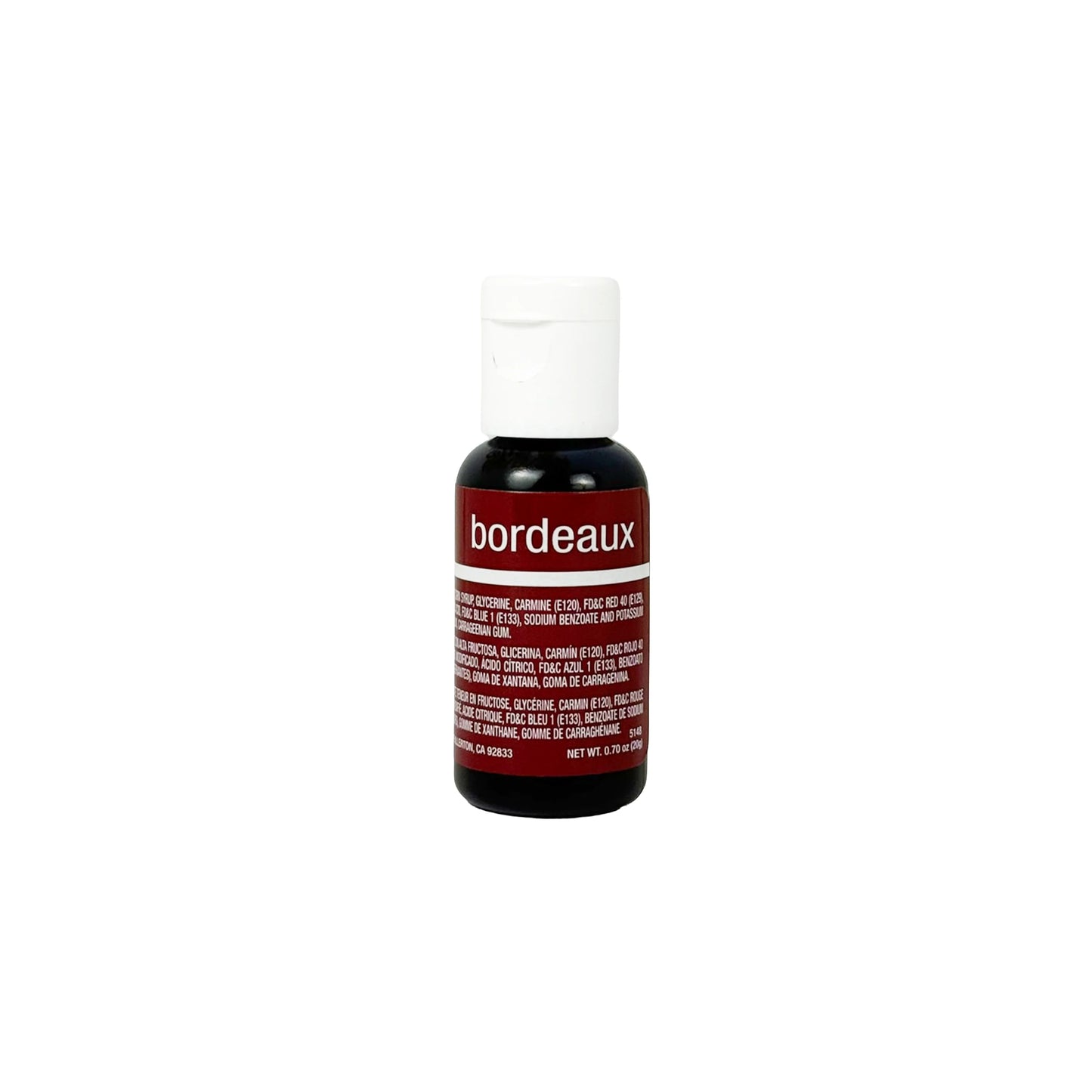 Bordeaux, .7 oz- Chefmaster Liqua-gel Food Coloring