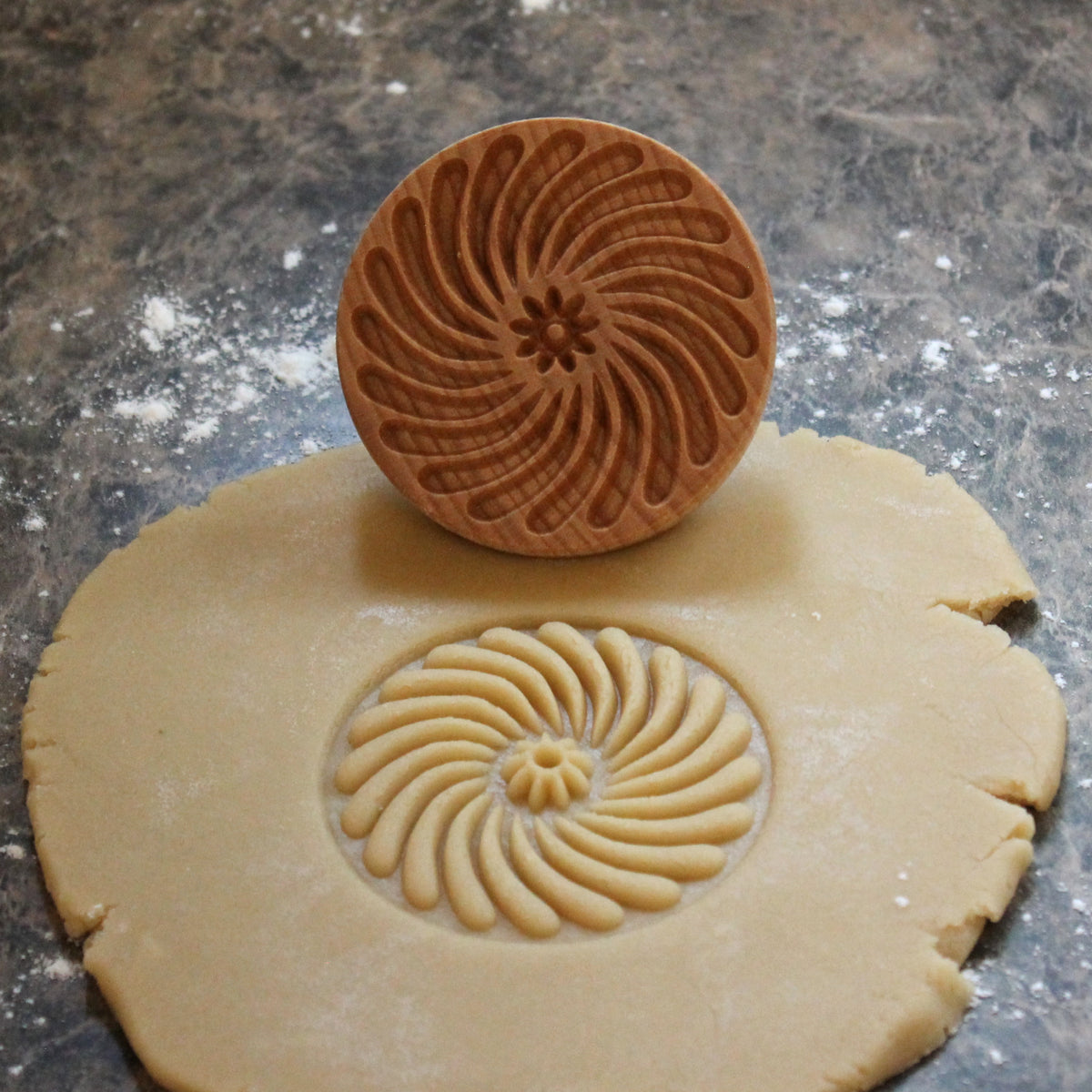 Pinwheel Flower Cookie Stamp