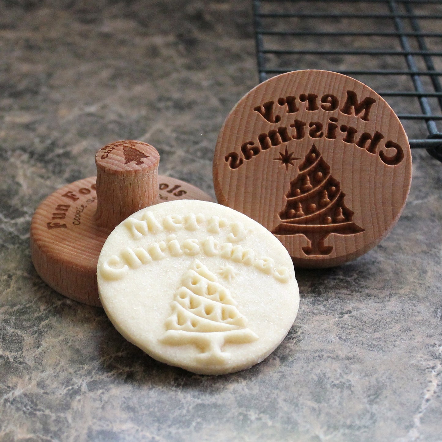 Merry Christmas Cookie Stamp - Fun Food Tools