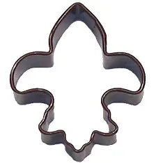 Mini Fleur de Lis Cookie Cutter, Brown Polyresin, 1.75"- R&M