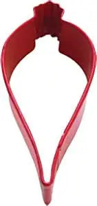 Teardrop Ornament Cookie Cutter, Red Polyresin, 2.35"- R&M