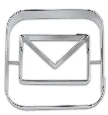 Mail App Symbol with Embossed Details Cookie Cutter, 2"- Stadter