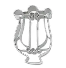 Lyre with Embossed Details Cookie Cutter, 2.5"- Stadter