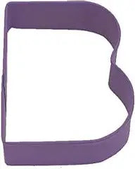 Letter B Cookie Cutter, Purple Polyresin, 3"- R&M