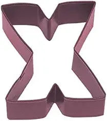 Letter X Cookie Cutter, Red Polyresin, 3"- R&M