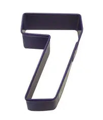 Number 7 Cookie Cutter, Purple polyresin, 3"- R&M