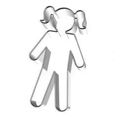 Girl with Pigtails Cookie Cutter, 2.75"- Stadter