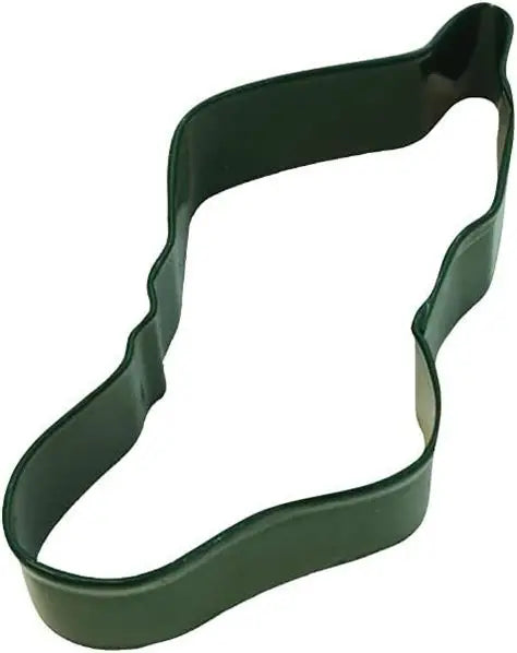 Stocking Cookie Cutter, Green Polyresin, 4"- R&M