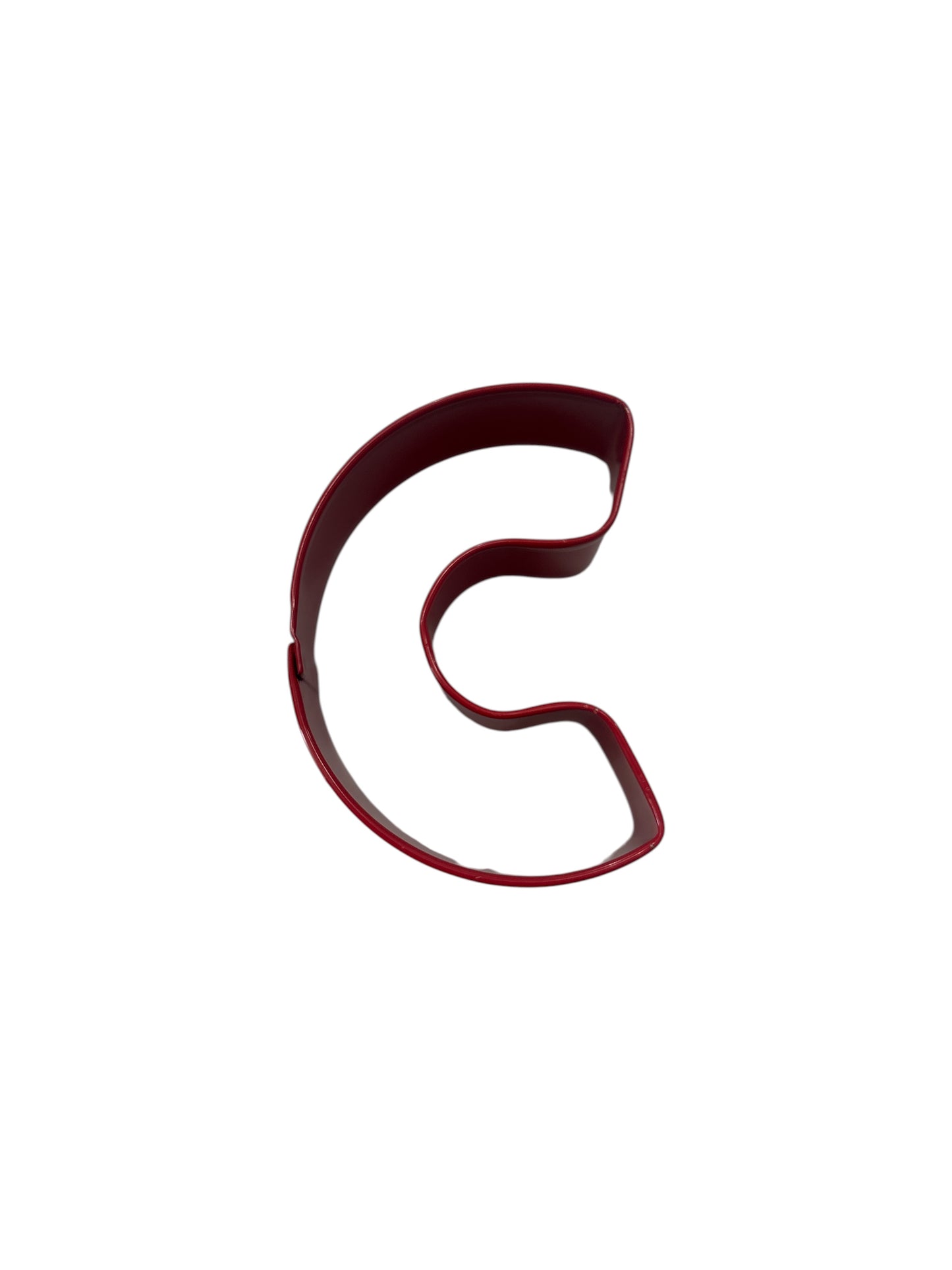 Letter C Cookie Cutter, Red Polyresin, 3"- R&M