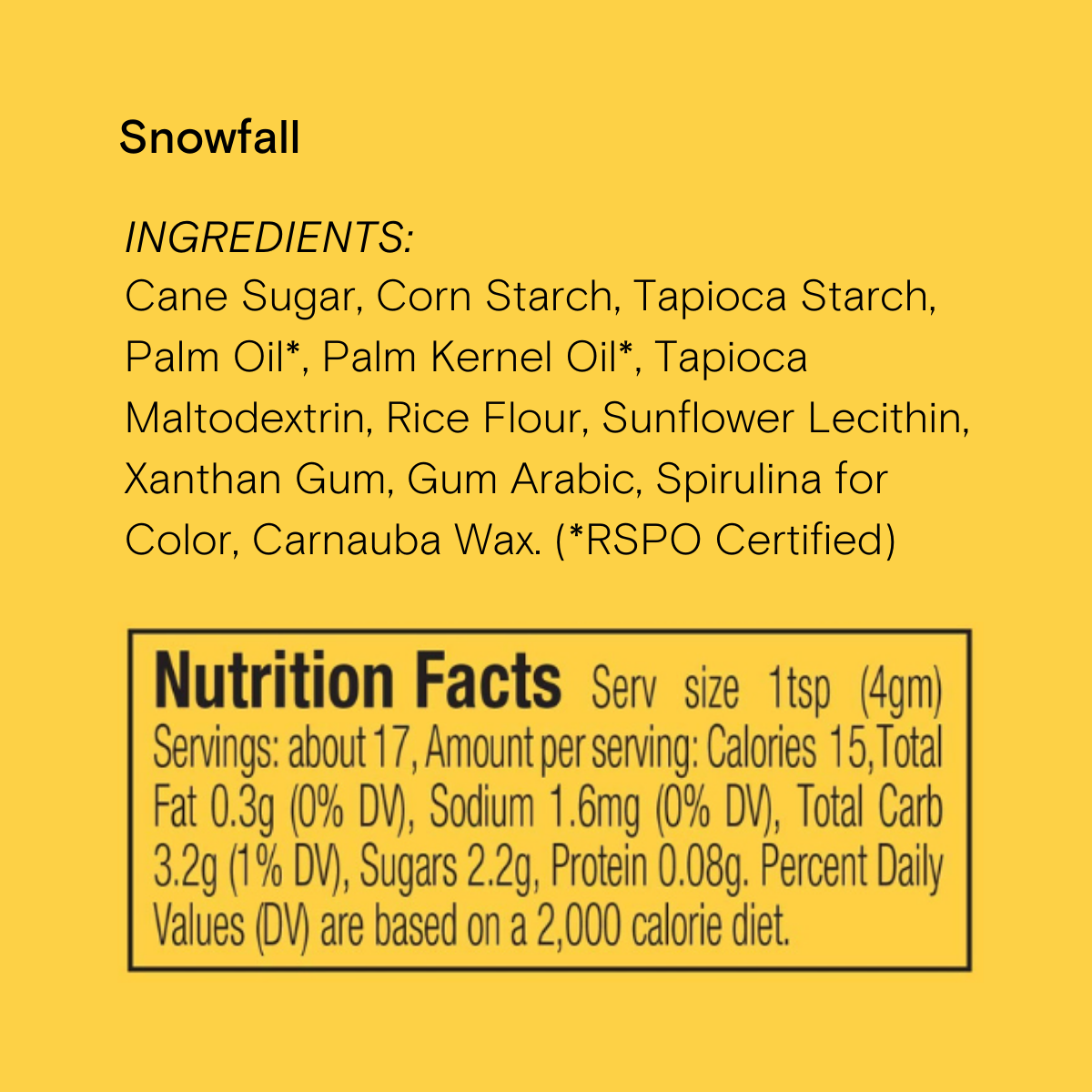 Snowfall Dye-Free Sprinkles - Supernatural