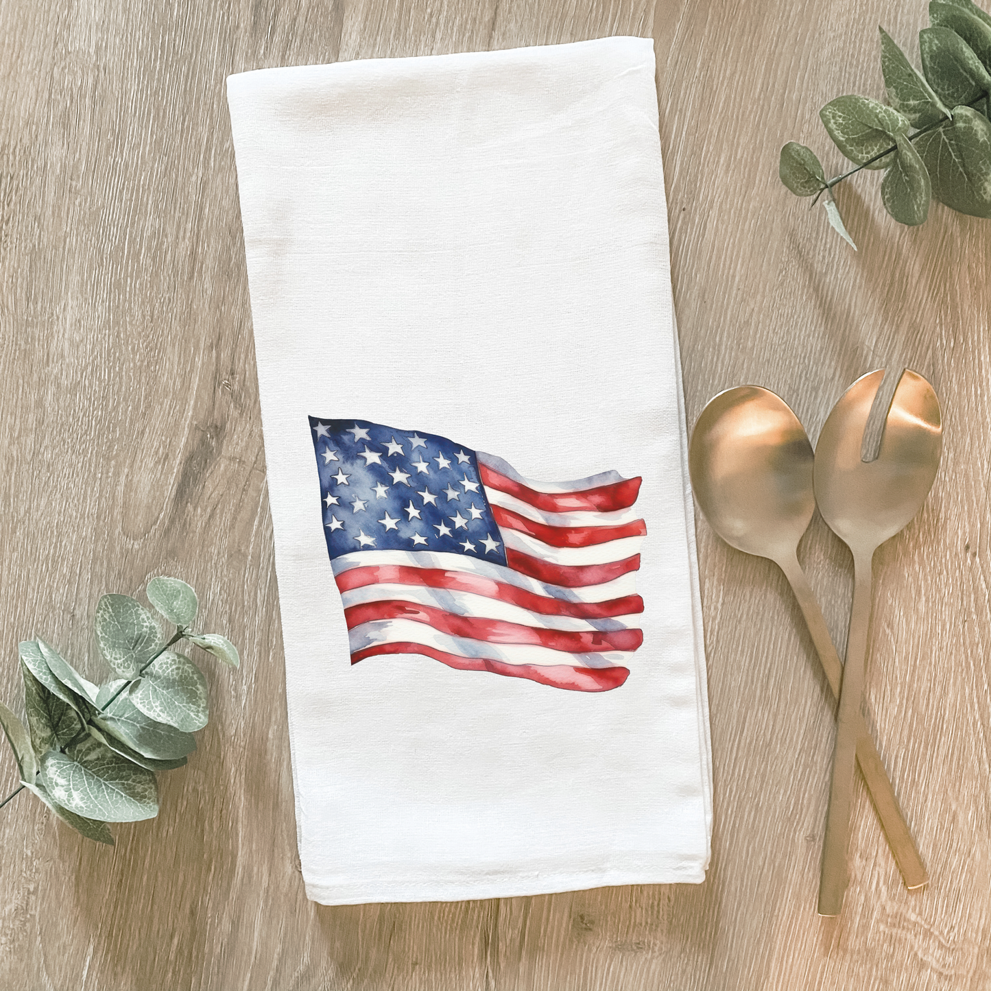 American Flag Cotton Tea Towel- Lissi Designs