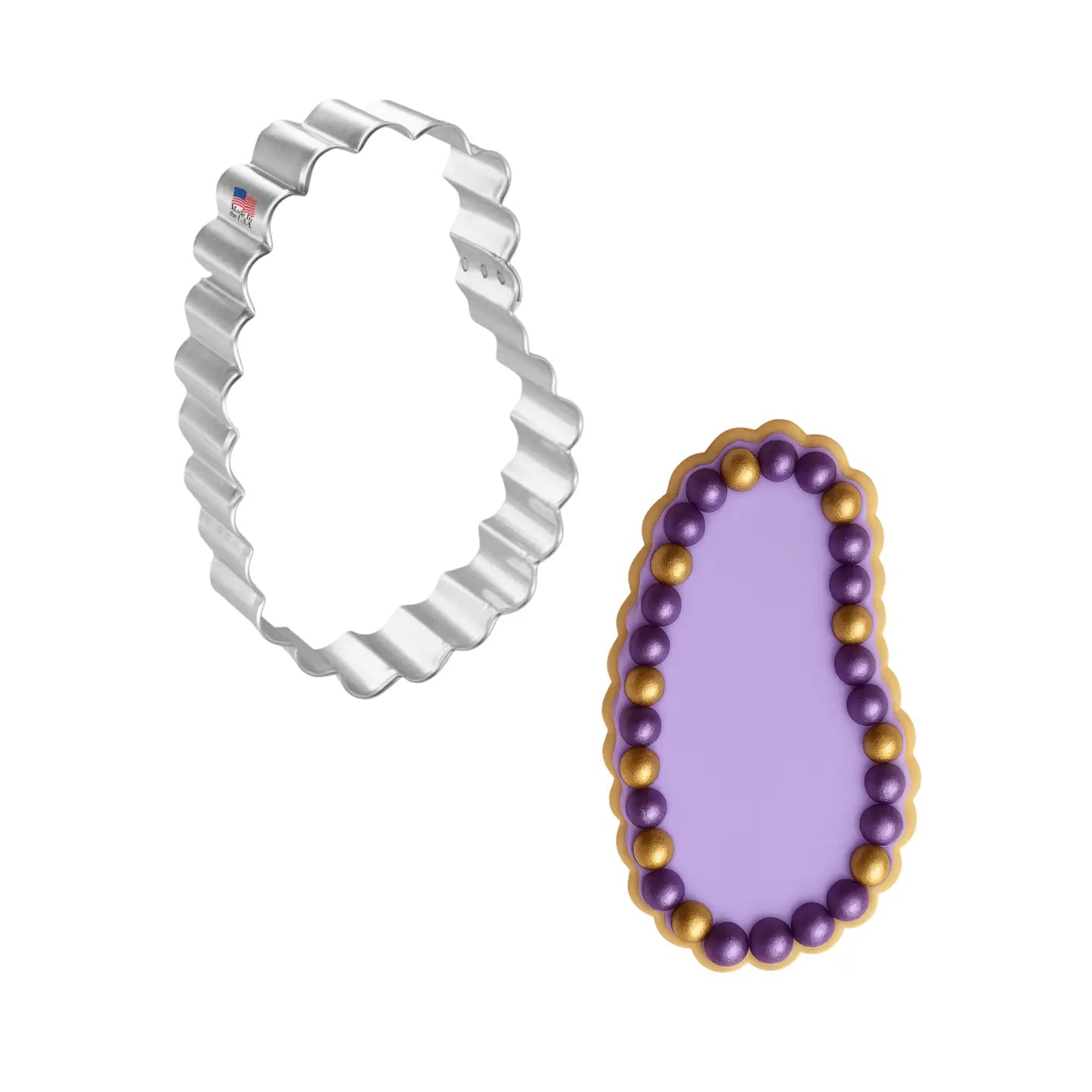Mardi Gras Beads/ Necklace Cookie Cutter, 4.25"