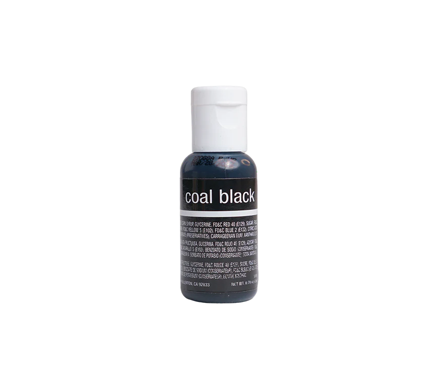 Coal Black, .7 oz- Chefmaster Liqua-gel Food Coloring