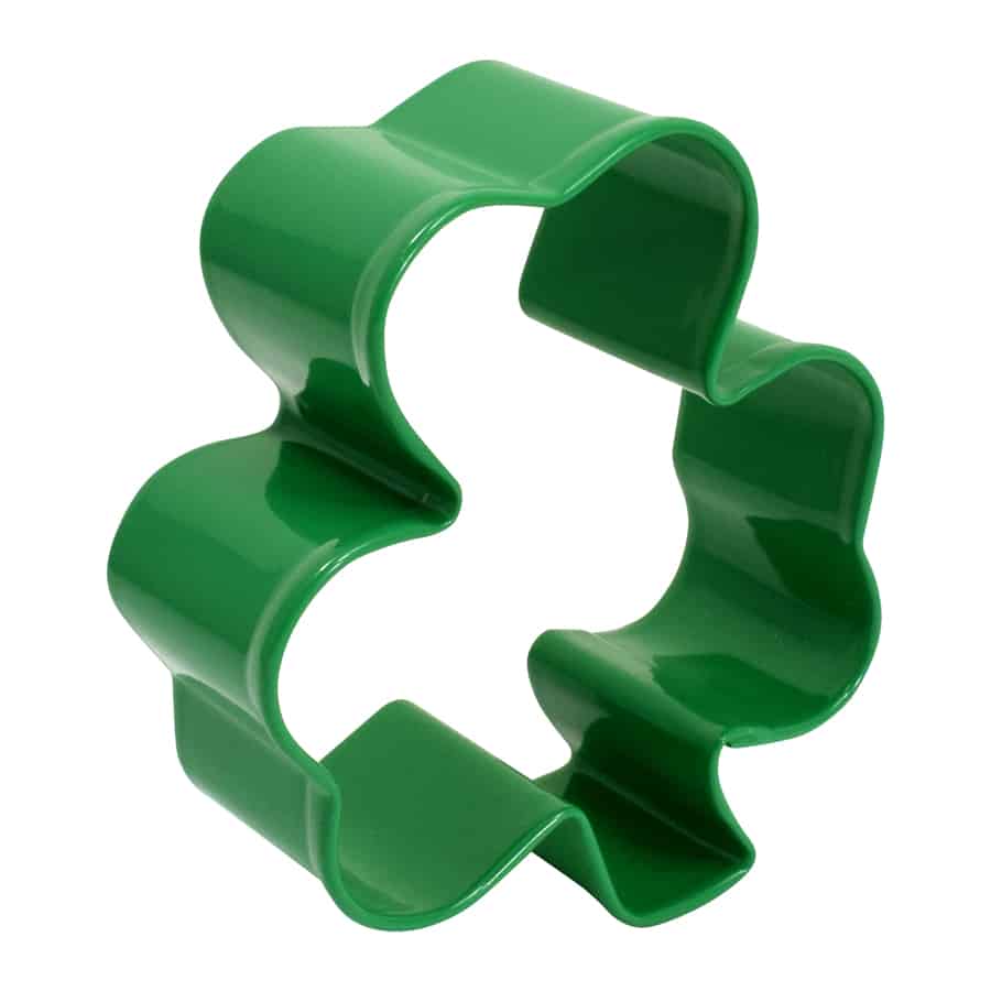Shamrock Cookie Cutter, Green Polyresin, 2.75"- R&M