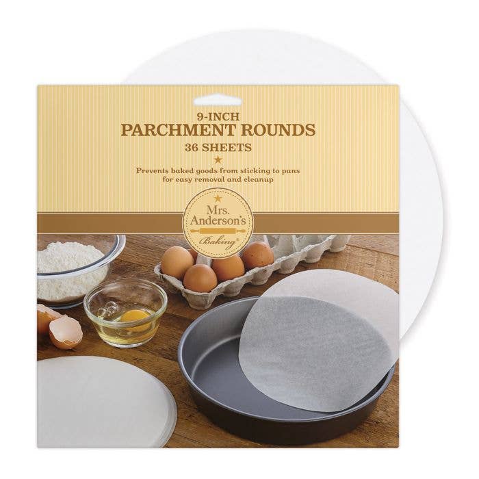 10 in Baking Bleached Round Parchment Paper- Mrs. Anderson's