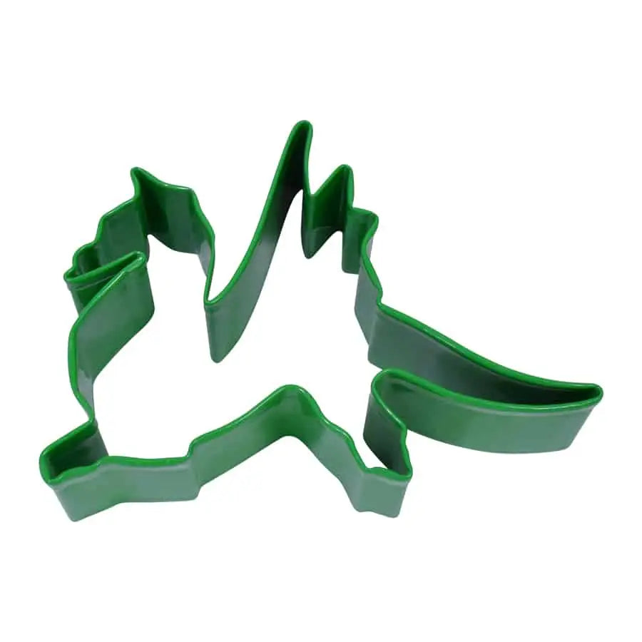 Dragon Cookie Cutter, green polyresin- 4"- R&M