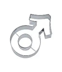 Male Symbol with Embossed Detail Cookie Cutter, 3.5"- Stadter