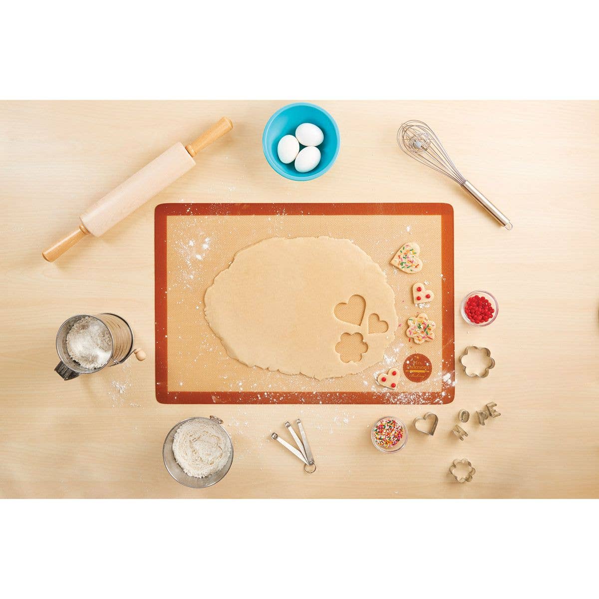 Non-Stick Silicone Pastry Baking Mat, 16.5" x 24.5"- Mrs. Anderson's Baking