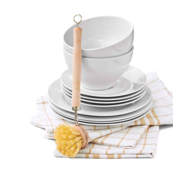 Natural Bristle Veggie And Dish Scrub Brush - Harold Import Co.