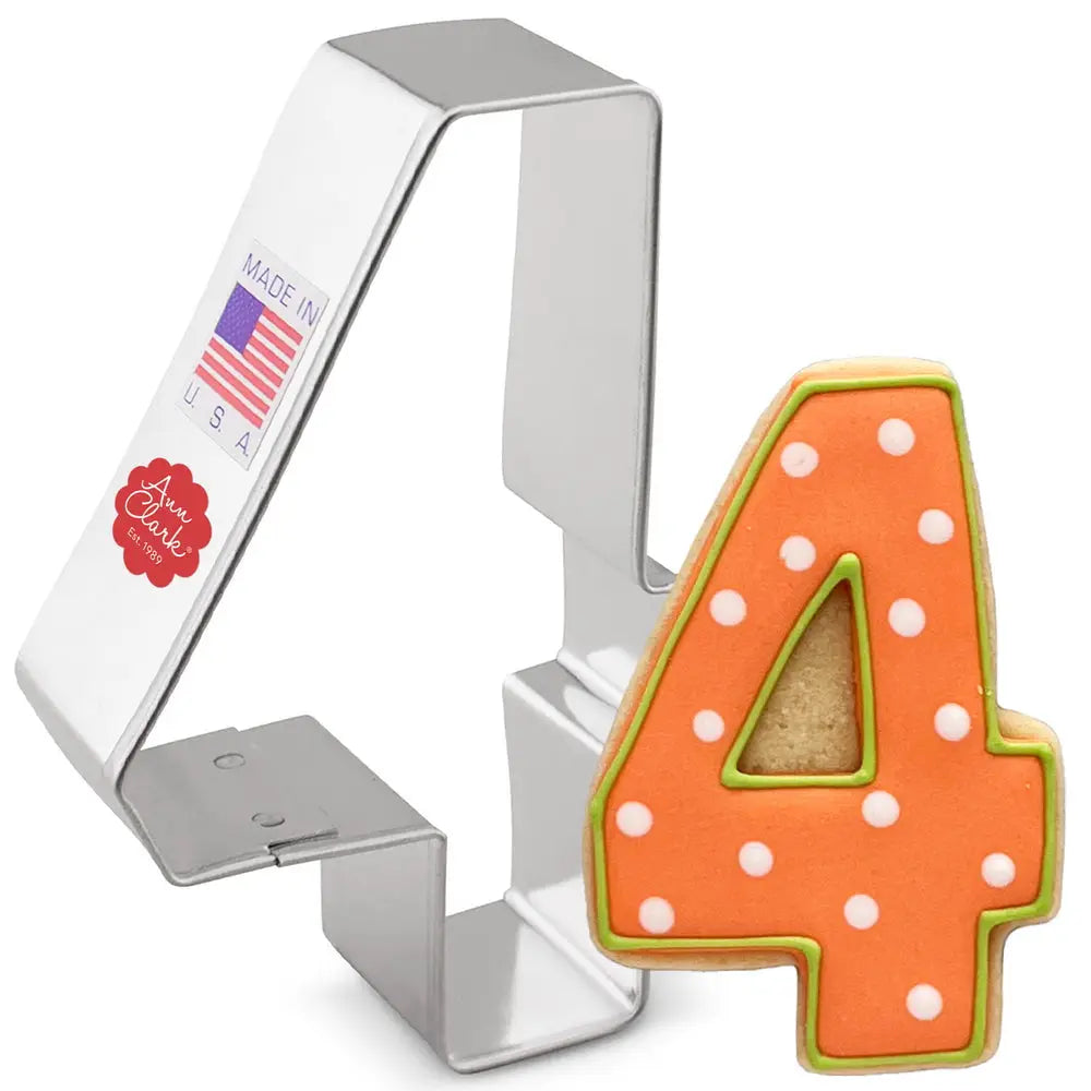 Number 4 Cookie Cutter, 3.25"- Ann Clark