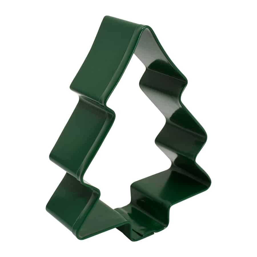 Tree Snow Covered Cookie Cutter, Green polyresin, 3.5"- R&M International