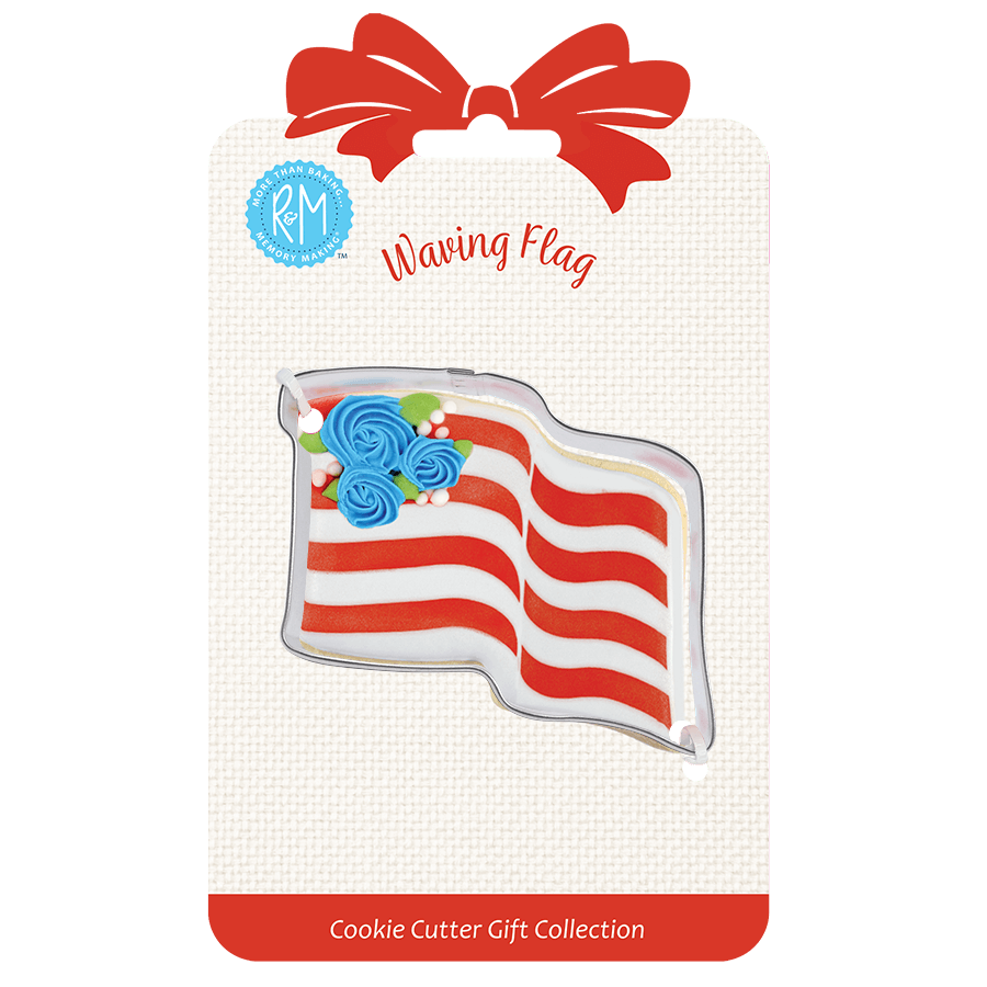 Waving Flag 3" Carded Cookie Cutter - R&M