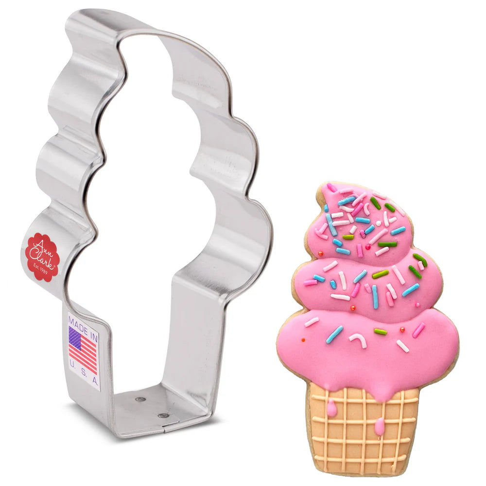 Ice Cream Soft Serve Cookie Cutter, 4" - Ann Clark