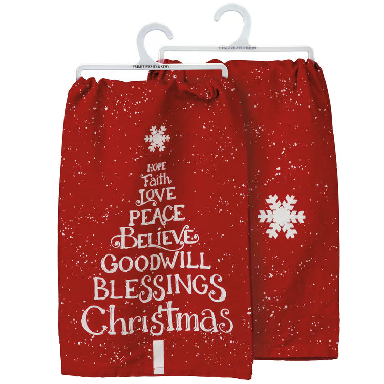 Love Peace Blessings Towel - Primitives By Kathy