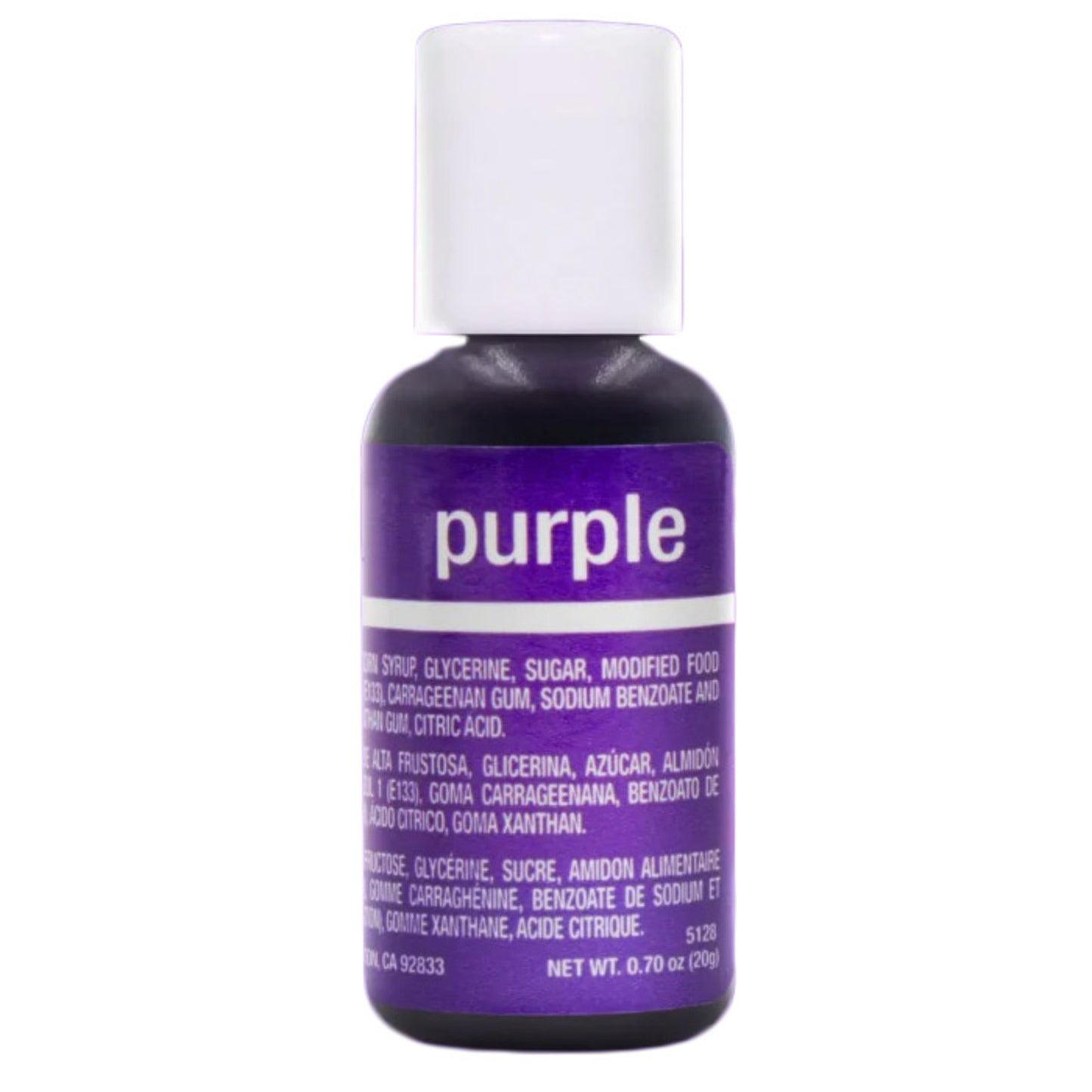 Purple, .7 oz- Chefmaster Liqua-gel food coloring