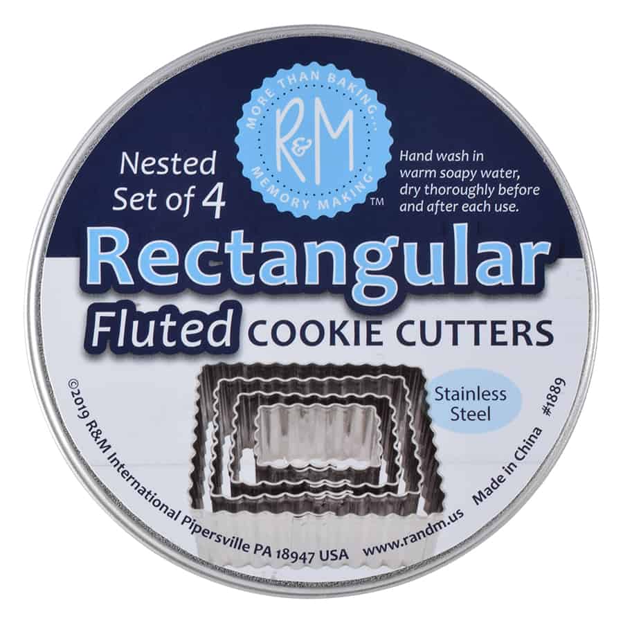 Fluted Rectangle 4 PC Cookie Cutter Set