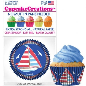 Sailboat Standard Baking Cups, 32 count- Cupcake Creations
