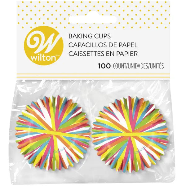 Stripe Mini Baking Cups, 100 count- WIlton