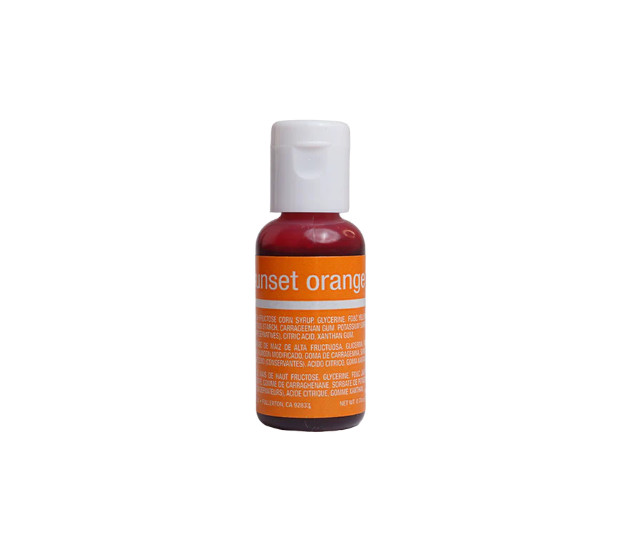Sunset Orange, .7 oz- Chefmaster Liqua-gel Food Coloring