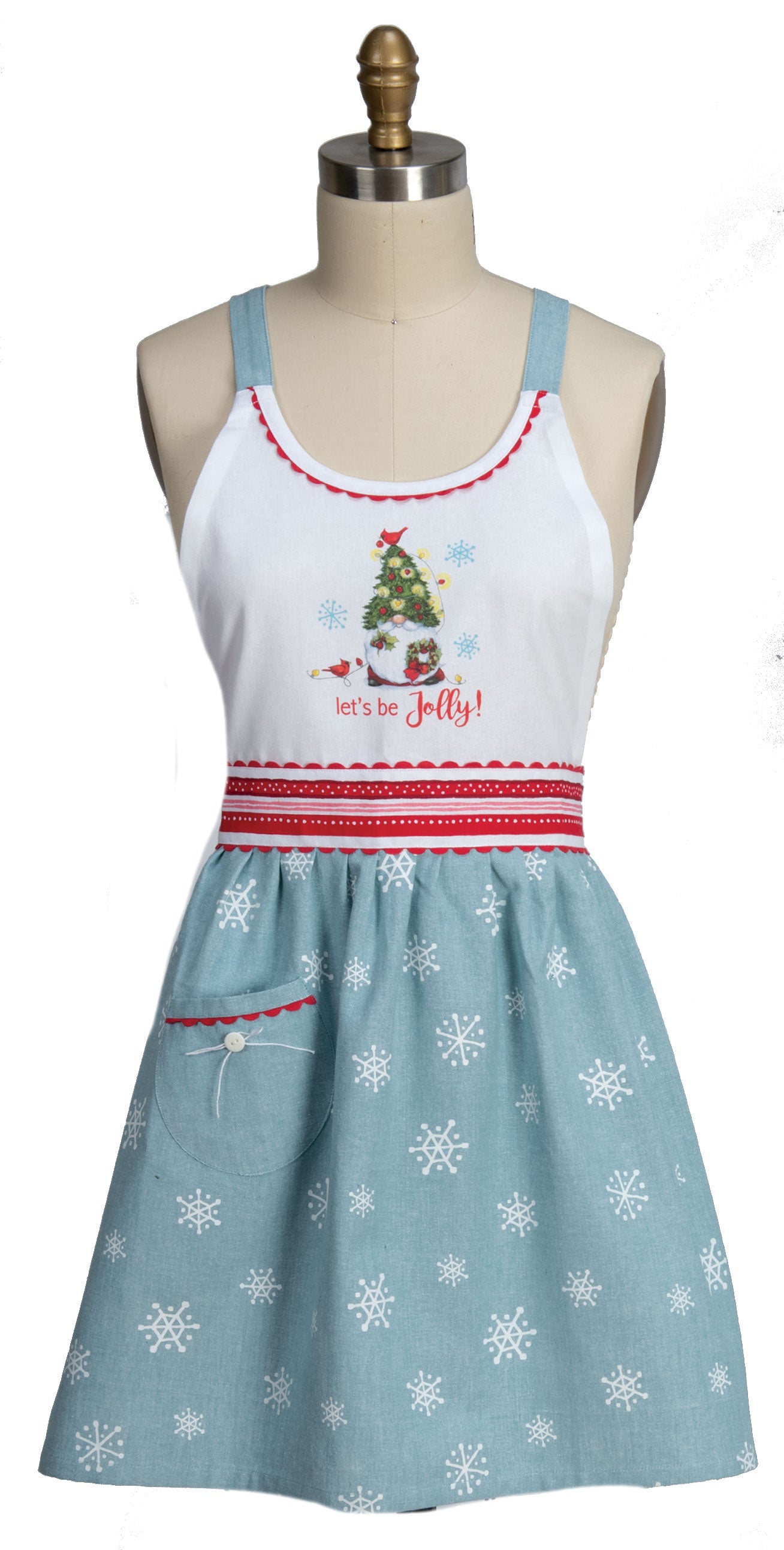 Christmas Gnomes Hostess Apron - Kay Dee Designs