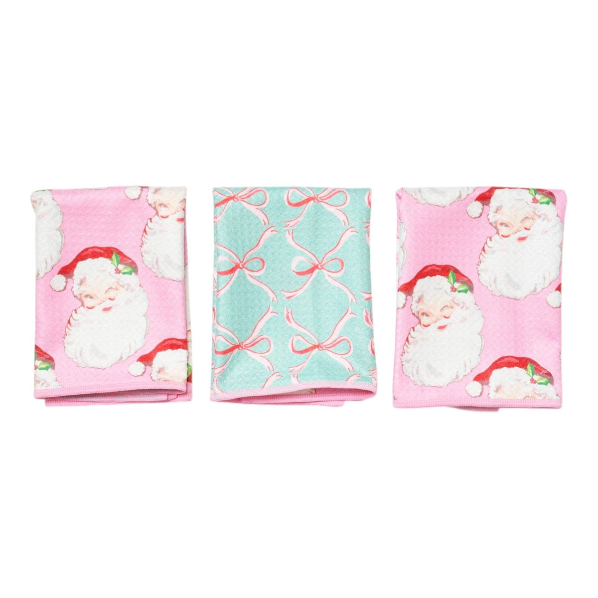 Once Again Home Co. - Mighty Mini Towel (Set of 3) Reversible - Heather Collins Santa Baby